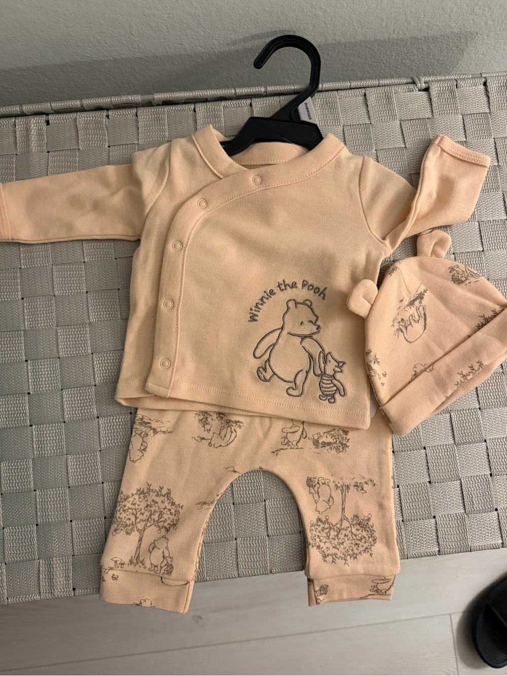 Winnie the Pooh Peach Newborn One-Piece Set